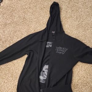 Ed Hardy Black Hoodie 2xl zip up